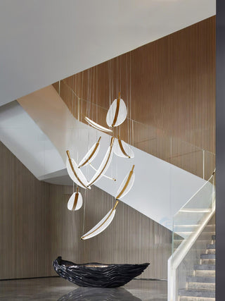 Leaf Airy Acrylic LED Chandelier