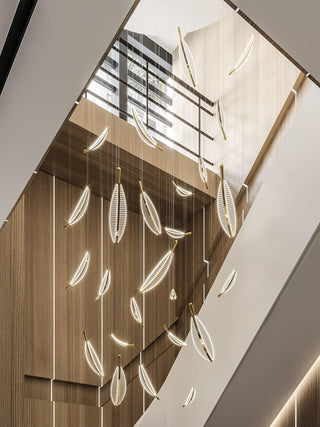Leaf Airy Acrylic LED Chandelier