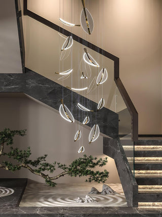 Leaf Airy Acrylic LED Chandelier