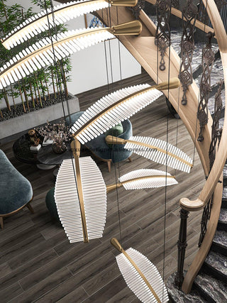 Leaf Airy Acrylic LED Chandelier