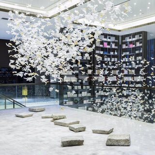 Maple Leaf Ethereal Glass Chandelier