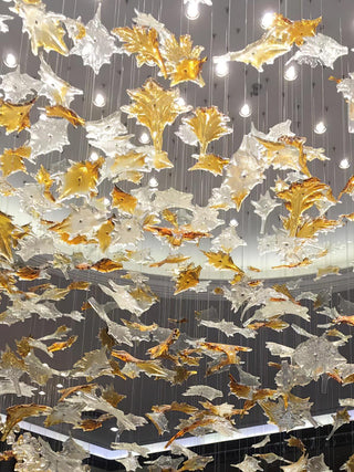 Maple Leaf Ethereal Glass Chandelier