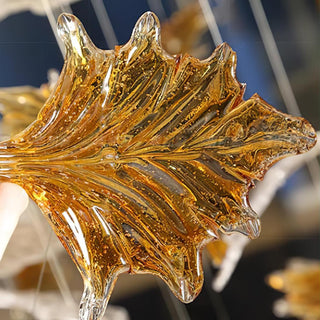 Maple Leaf Ethereal Glass Chandelier