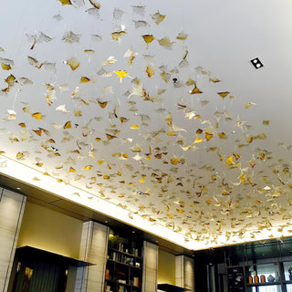 Maple Leaf Ethereal Glass Chandelier