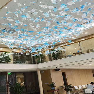 Maple Leaf Ethereal Glass Chandelier