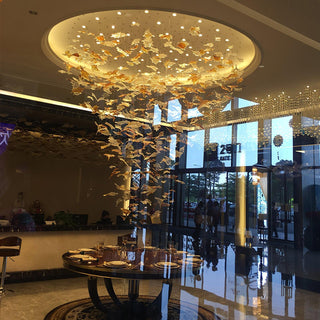 Maple Leaf Ethereal Glass Chandelier