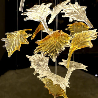 Maple Leaf Ethereal Glass Chandelier