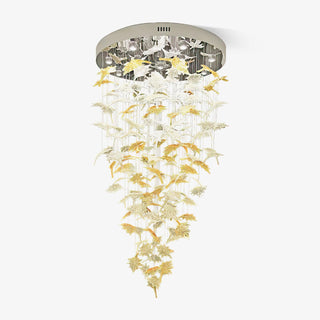 Maple Leaf Ethereal Glass Chandelier