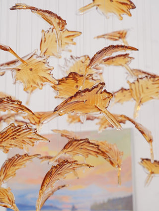 Maple Leaf Ethereal Glass Chandelier