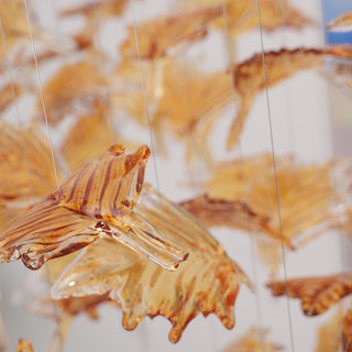 Maple Leaf Ethereal Glass Chandelier