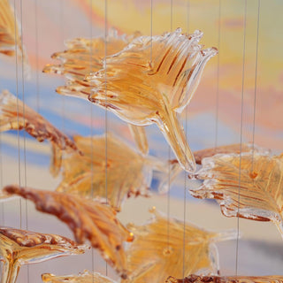 Maple Leaf Ethereal Glass Chandelier