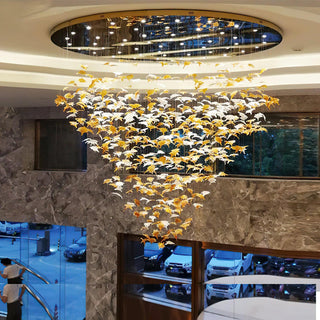Maple Leaf Ethereal Glass Chandelier