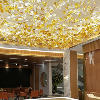 Maple Leaf Ethereal Glass Chandelier