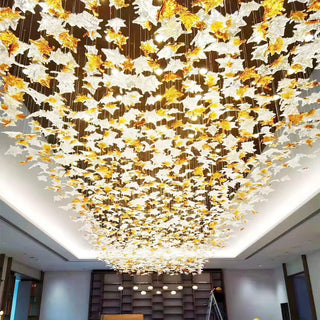 Maple Leaf Ethereal Glass Chandelier