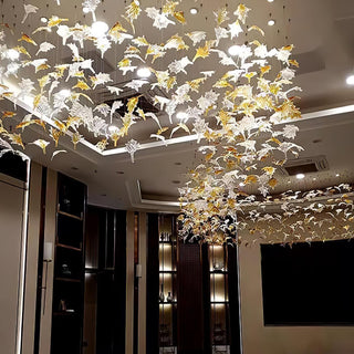 Maple Leaf Ethereal Glass Chandelier