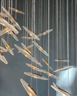 Moonlight Whispers Glass Chandelier