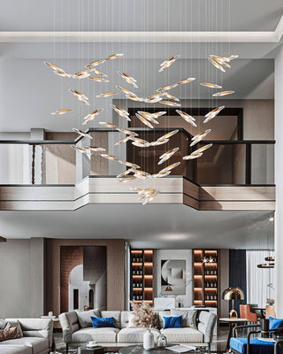 Moonlight Whispers Glass Chandelier