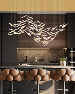 Moonlight Whispers Glass Chandelier