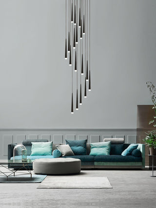 Slender Cone Minimalist Iron Chandelier