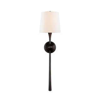 Dagny Sculpted Brass Fabric Wall Light