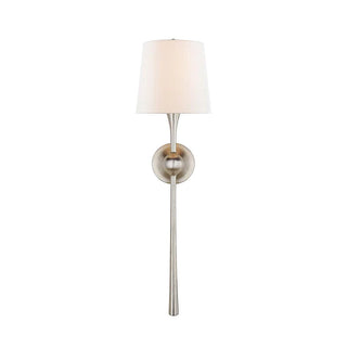 Dagny Sculpted Brass Fabric Wall Light
