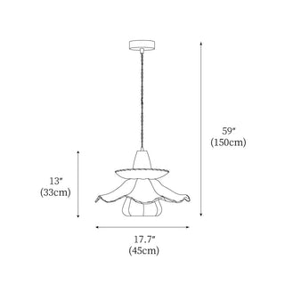 Daisy Charm Vintage Cloth Pendant Light