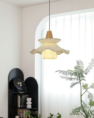 Daisy Charm Vintage Cloth Pendant Light