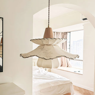 Daisy Charm Vintage Cloth Pendant Light