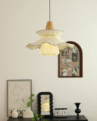 Daisy Charm Vintage Cloth Pendant Light