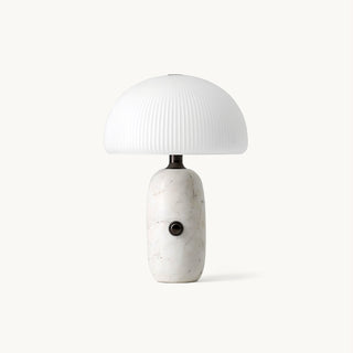 Dali Marble & Ribbed Glass Table Lamp
