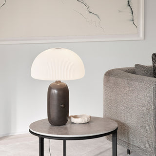 Dali Marble & Ribbed Glass Table Lamp