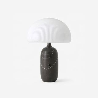 Dali Marble & Ribbed Glass Table Lamp