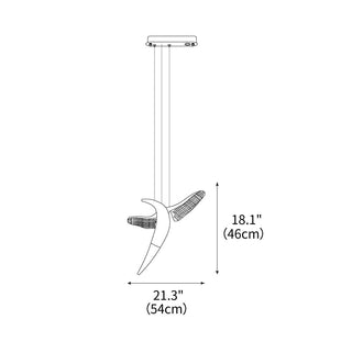Avis Volitant Wood Chandelier