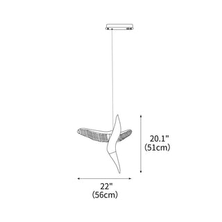 Avis Volitant Wood Chandelier