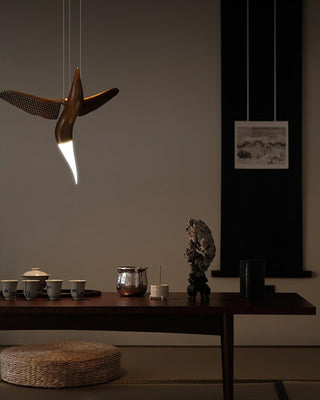 Avis Volitant Wood Chandelier