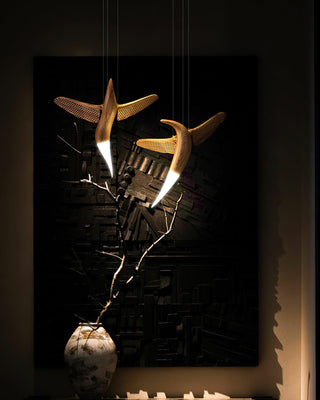 Avis Volitant Wood Chandelier