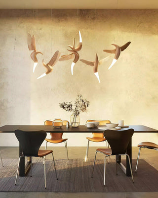 Avis Volitant Wood Chandelier