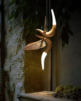 Avis Volitant Wood Chandelier