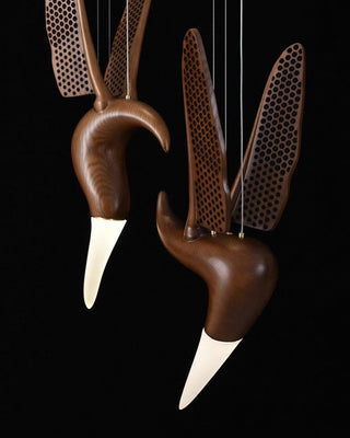 Avis Volitant Wood Chandelier