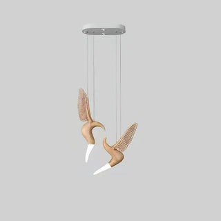 Avis Volitant Wood Chandelier