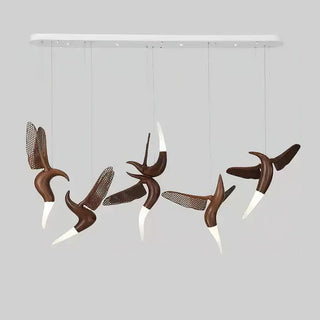 Avis Volitant Wood Chandelier