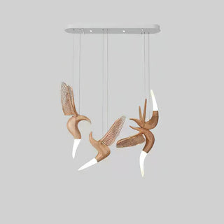 Avis Volitant Wood Chandelier