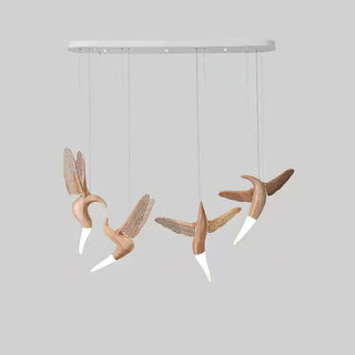 Avis Volitant Wood Chandelier