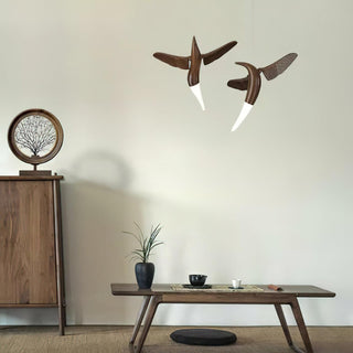 Avis Volitant Wood Chandelier