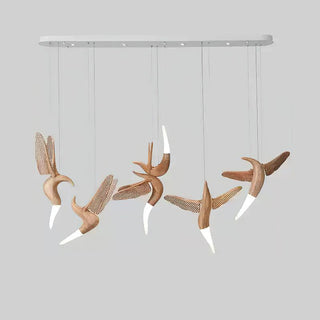 Avis Volitant Wood Chandelier