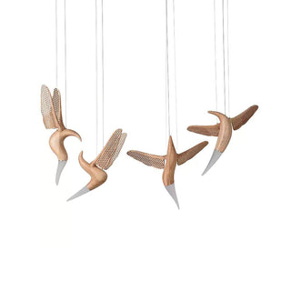 Avis Volitant Wood Chandelier