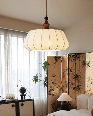 Lumi Ribbed Fabric Pendant Light