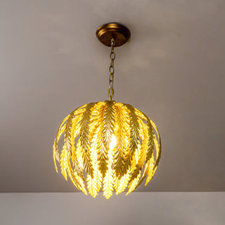 Delphine Vintage Gold Leaf Chandelier