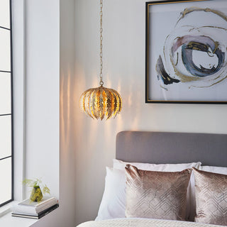 Delphine Vintage Gold Leaf Chandelier