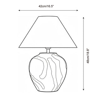 Kyrina Vintage Ceramics Fabric Table Lamp